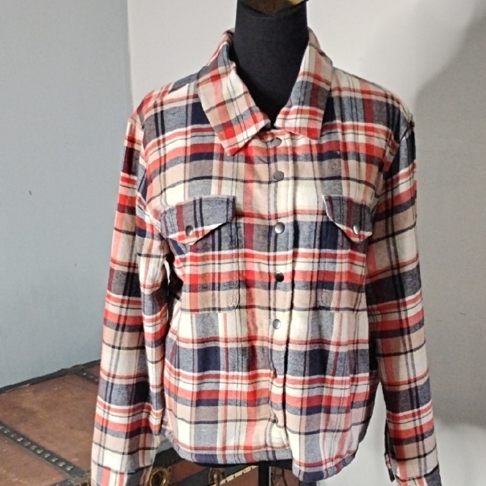 Plaid Button-Up Shirt